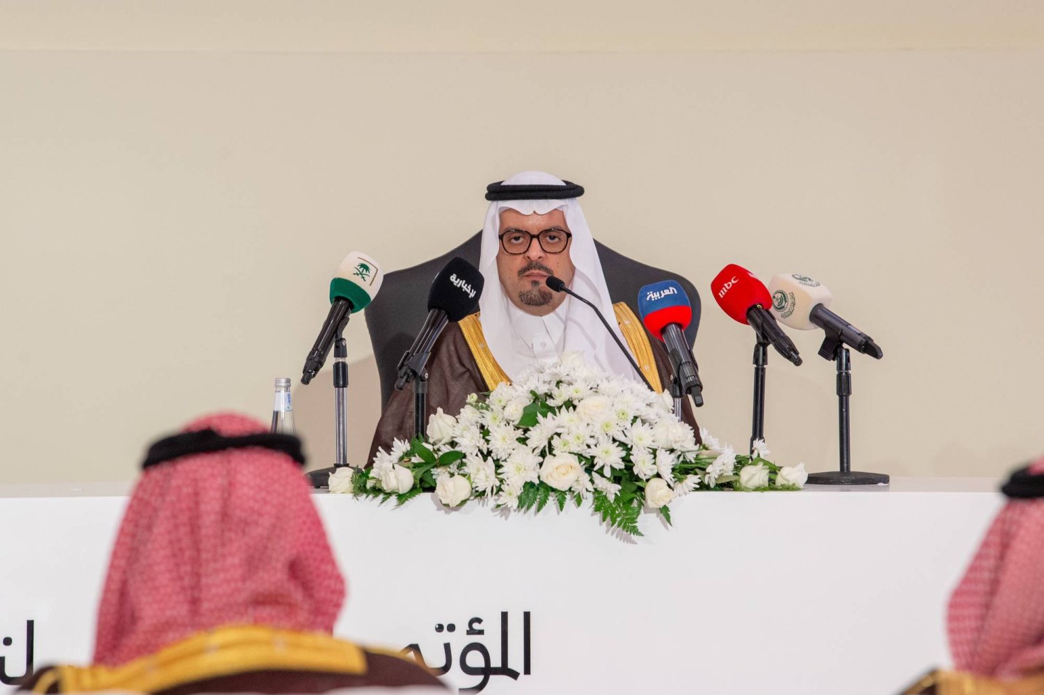 الأمير سعود بن مشعل خلال إطلاقه حملة «الحج عبادة وسلوك حضاري» في موسمها الـ16 (إمارة مكة)